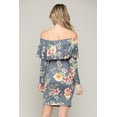 thumbnail image 3 of Floral Ruched Off the Shoulder Maternity Dress, 3 of 3