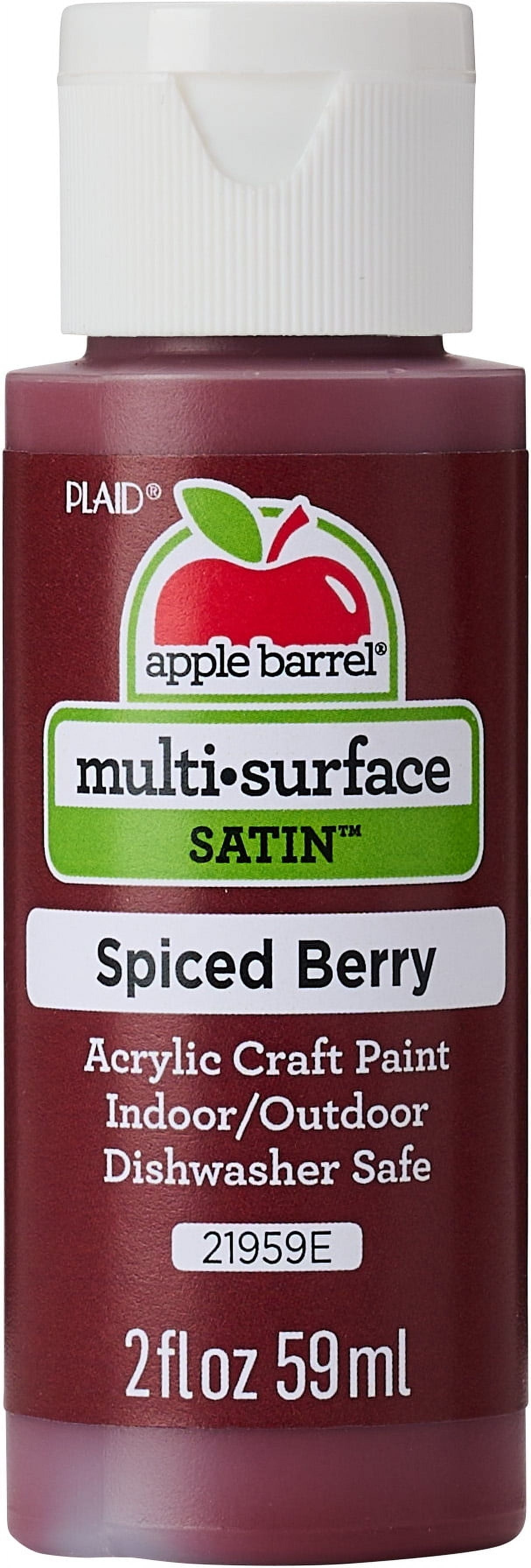 (3 pack) Apple Barrel Multi-Surface Craft Paint, Satin Finish, Spiced Berry, 2 fl oz