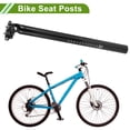 thumbnail image 3 of Asientos de sillín para bicicleta Unique Bargains Universal 30.8x400mm, patrón de fibra de carbono negro brillante, poste de sillín ligero para bicicleta, tubo de sillín de fibra de carbono 1 Pc, 3 of 7