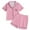 Light Pink, variant on Utlike Girls Outfits Sleepwear Set 2 Pcs Tween Heart Print Short Sleeve Shorts Pajamas Set Soft Pajama Top And Shorts Comfortable Loungewear For Kids Athletic Sets For Girl Size 10 Years-11 Years