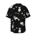 thumbnail image 6 of PAYOHTO French Bulldog Playing with Bone Ball Mens Hawaiian Casual Short-sleeved Shirt Tropical Summer Beach Button Down Shirts, 6 of 7