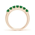 thumbnail image 2 of ANGARA Natural Shared Prong Set Half Eternity Emerald Wedding Band in 14K Rose Gold for Women (Size-3.1mm) | May Birthstone, Birthday, Anniversary, Jewelry Gift for Women | Natural Emerald Ring, 2 of 10