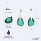 thumbnail image 5 of Aretes LuckyLy Mujer con Cristal Rosa Verde Esmeralda o Morado Amatista Acero Inoxidable Modelo Amber UNITALLA, 5 of 7