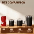 thumbnail image 3 of NexTone 8 oz Small Coffee Cup with Magnetic Lid, Ceramic-Lined 18/8 Stainless Steel, Double-Wall Vacuum Insulated, Stackable, Dishwasher Safe, Mini Tumbler for On-the-Go, 2 Pack, White, 3 of 9