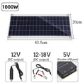 thumbnail image 4 of Panel Solar de 1000W, 12V, célula Solar, controlador de 10A-100A, Kit de placa Solar para teléfono, RV, coche, caravana, casa, Camping, batería al aire libre, 4 of 4