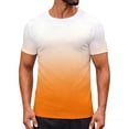 thumbnail image 3 of Xcmzpl T-Shirt Dégradé pour Homme à Manches Courtes, Col Ras du Cou, Haut d'Été Décontracté, T-Shirt Léger pour Muscles, Ropa Para Hombre, 3 of 10
