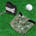 thumbnail image 5 of Haosy Flowers with Leaves Golf Mallet Putter Cover Strong Magnetic Leather Golf Club Headcover Closure, 5 of 7