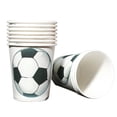 thumbnail image 5 of Decoraciones de cumpleaños de fútbol, globos de película de aluminio, vajilla, platos, vasos, servilletas, manteles, suministros para fiestas de baby shower, 5 of 5