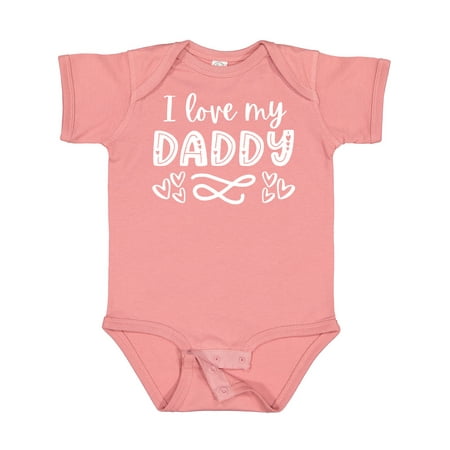 

Inktastic I Love My Daddy with Hearts Gift Baby Boy or Baby Girl Bodysuit