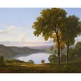 thumbnail image 3 of Nicolas-Didier Boguet 14x12 Black Modern Framed Museum Art Print Titled - View of Lake Nemi, 3 of 5
