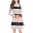 thumbnail image 1 of HATIART Abstract Pink Flamingos in Boho Tribal Aztec and Arrow Unisex Adjustable Bib Apron with Pockets for Women Men Girls Chef for Cooking Baking Gardening Crafting, 1 of 2
