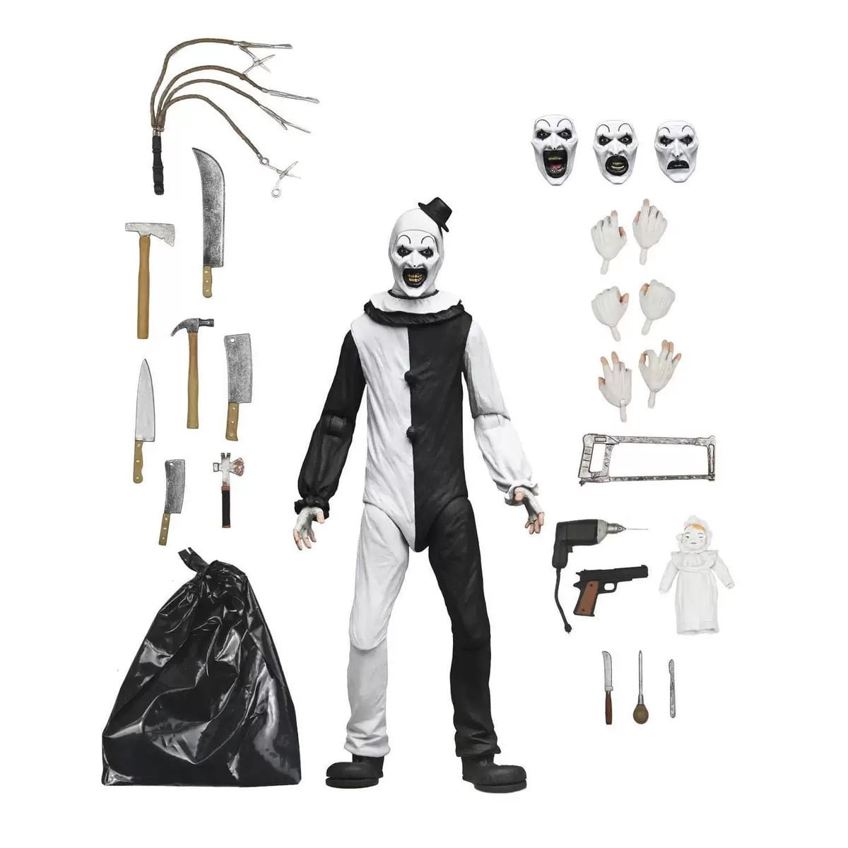 Terrifier Art Clown Action Figure Model Movable Box- 7-Inch with Accessories