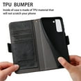 thumbnail image 6 of For Samsung Galaxy A34 5G Leather Phone Case Wallet Folio Flip Cover Casual Business, [RFID Blocking] Multi Hidden Anti-theft Card Holder Cash Slot, Side Magnetic Buckle, Stand Support,Black, 6 of 9
