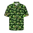 thumbnail image 5 of JURANMO Dollar Deals Mens Saint Patricks Day Hawaiian Shirt Funny Clover Graphic Tees Tops Casual Short Sleeve Button Down Bowling Shirts White XL, 5 of 7