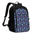 thumbnail image 1 of Balery Funny Skull Flower Mochila con carga USB para hombre y mujer - Mochila impermeable y antirrobo para portátil con puerto USB para viajes, trabajo, estudios y universidad, 1 of 7