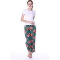 thumbnail image 3 of Mr & Mrs Right Women’s Floral Printed Lounge Pants,Comfortable Long Pajama Pants ,Sleepwear,Green,M, 3 of 5