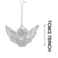 thumbnail image 4 of Adornos Para El Árbol De Navidad, Creativos, Transparentes, Con Forma De Copo De Nieve, Ángel Y Estrella Polar, Juego De Adornos Para Colgar, Decoración Para El Día De Navidad, Adornos Para Colgar E, 4 of 7