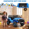 thumbnail image 6 of VIBESPARK 12V Ride on Toys for Toddlers Ride on Cars with Remote Control, Electric Ride on Truck Car w/ Bluetooth, Music, Stories, Battery Indicator, Volume Adjustment, Breathing Light, Blue, 6 of 6
