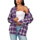thumbnail image 1 of Camisa de franela a cuadros Keva Molly de manga larga para mujer, color morado XL, 1 of 6