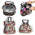 thumbnail image 2 of Pioneer Flower Floral Print Pattern Drawstring Lunch Bag Women - Drawstring Lunch Bag Insulated for Work Office - Stain-Resistant Large Lunchbags for Women with Multi-Pockets, 2 of 6