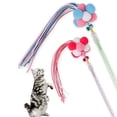thumbnail image 4 of Flmtop Baguette à Pompon en Peluche pour Chatons avec Clochette et Pompon Rouge, 4 of 8