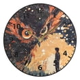 thumbnail image 5 of Creative Owl Wall Clock Modern Small Clock Black Hands for Office, Home, Bedroom,School 9.84in, 5 of 11