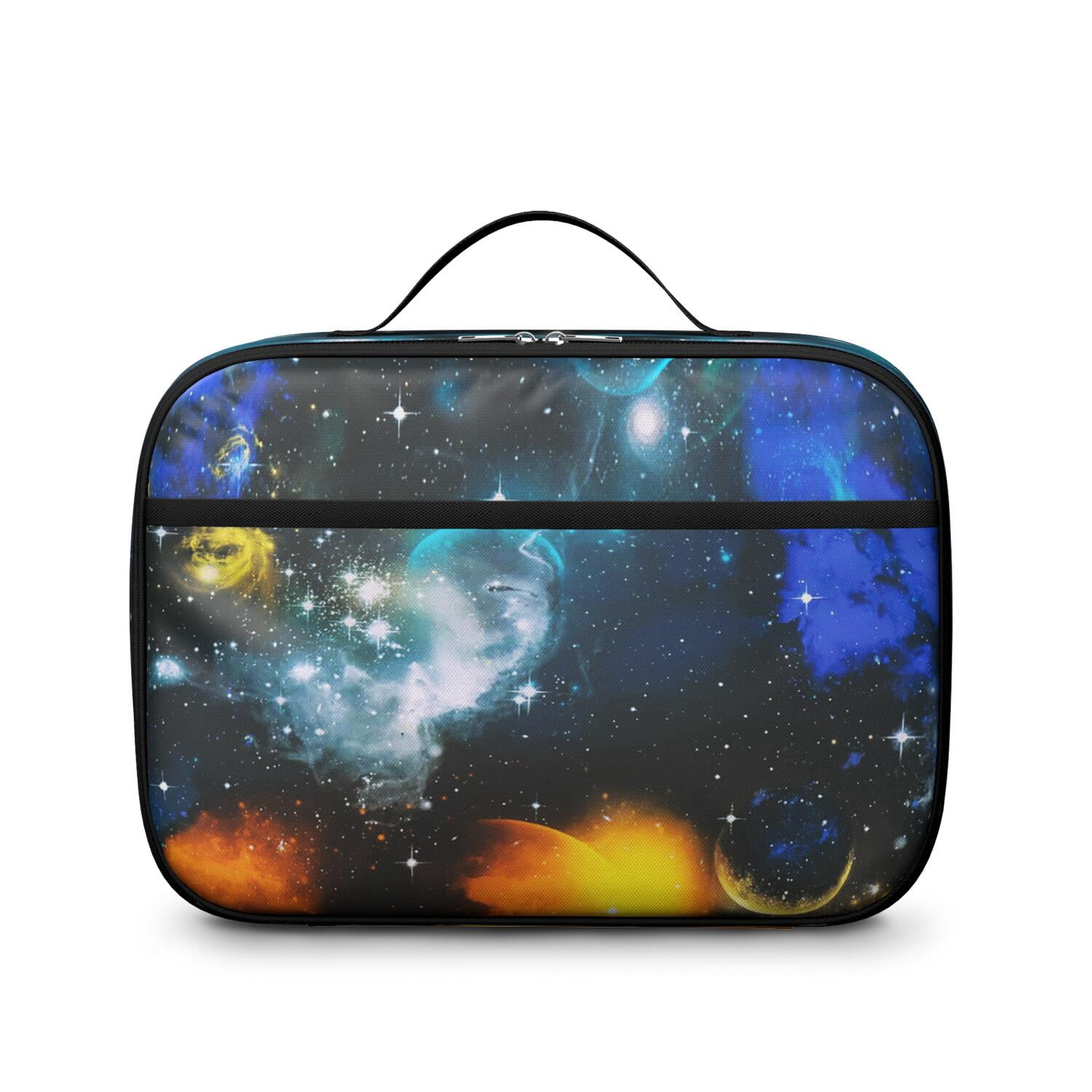 Space-themed Lunch Bag, Insulated Lunch Box with Cute Astronaut, Galaxy, Nebula, Rocket, and Starry Night Designs – Durable, Lightweight Lunch Tote for School, Travel, and Picnic
