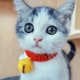 thumbnail image 6 of SPRING PARK Cat Collar Cute Knitted Collar with Small Yellow Ball Pet Adjustable Woolen Yarn Costume Puppy Accessories Scarf for Cats Small Dogs, 6 of 7
