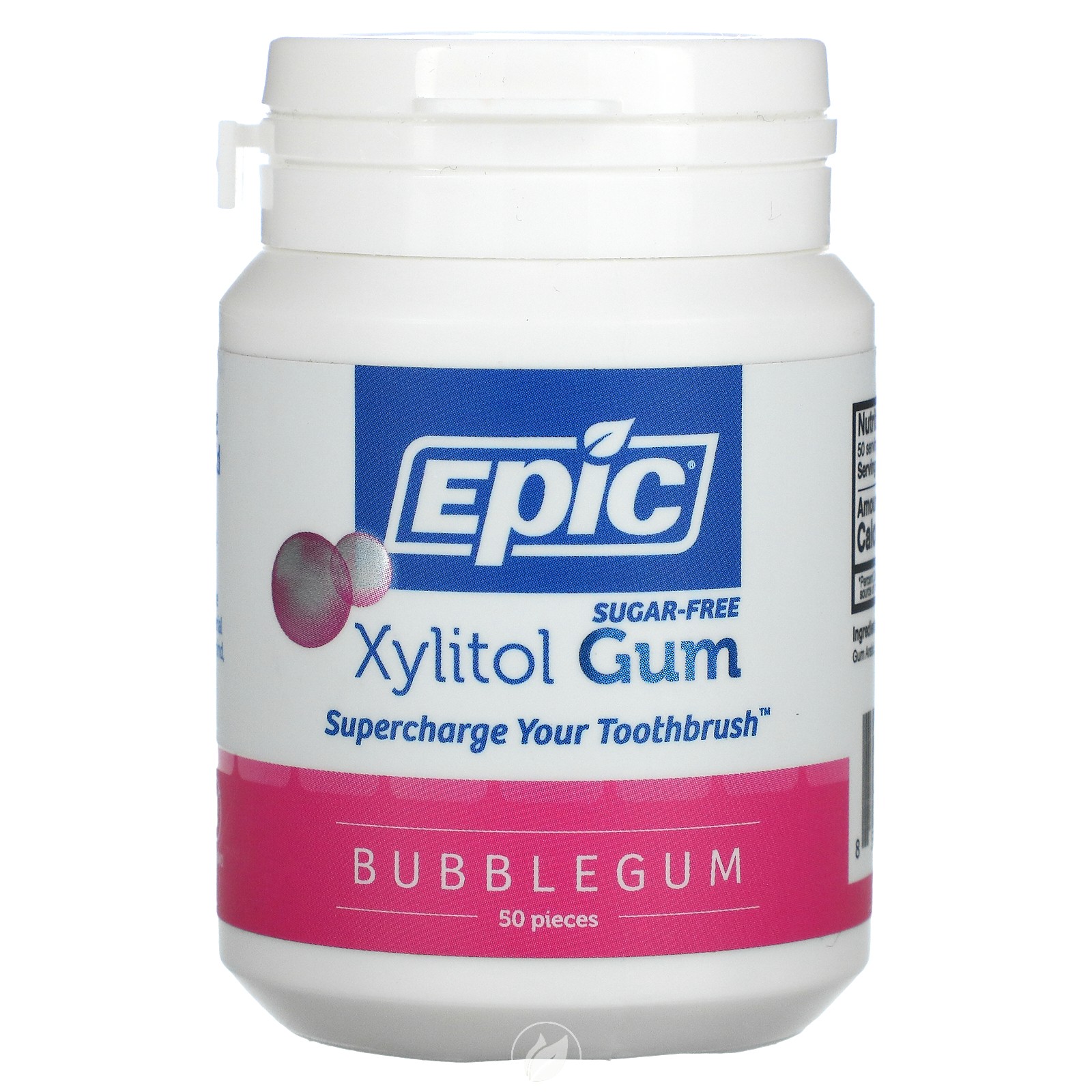 (2 Pack) Epic Xylitol Gum Bubblegum Btl 50Ct
