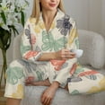 thumbnail image 6 of Haiem Butterfly Pattern Women’s Long-sleeve Sleepwear,Sleepwear Set,2-piece Loungewear Set,Soft PJs Comfy Nightwear with Pockets-XX-Large, 6 of 7