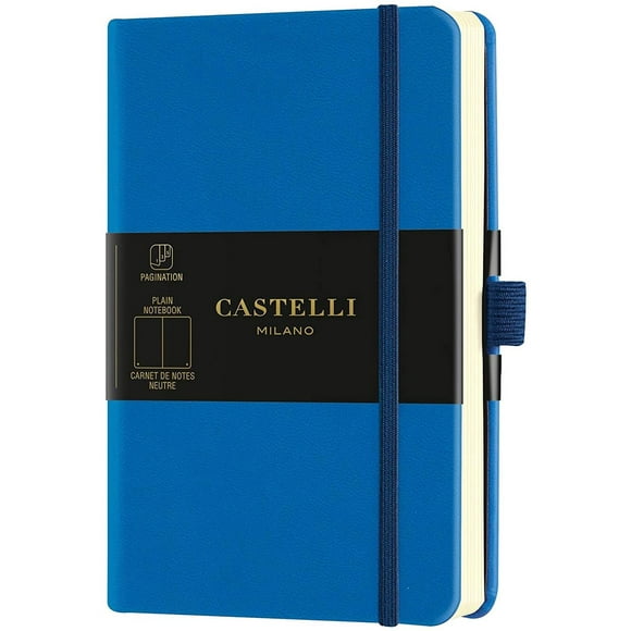 Castelli QC825-914 Aquarela A5 Notebook, Blank, Blue Sea