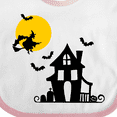 thumbnail image 4 of Inktastic Halloween Haunted House Witch and Bats Boys or Girls Baby Bib, 4 of 4