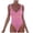 Pink, variant on Bride Swimsuits Womens Bathing Suits One Piece High Cut Bridal Monokini Swimwear Bridesmaid Team Backless Bikinis Beachwear