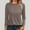 Coffee, variant on TIANZEN Women's Fashion Casual Solid Color Top 3/4 Long Sleeve Casual Loose Crew Neck T Shirt Shirt Top Plain Long Sleeve Shirt Women Long Sleeves Shirts Women Womens Long Top