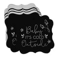 thumbnail image 3 of Inkdotpot Real Silver Foil Bracket Shape Paper Hang Tags Baby It's Cold Outside Baby Shower Favor Tags Pack Of 50, 3 of 7