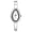 Silver, variant on Women's Rhinestone Bangle Watch: Analog Quartz Movement Roman Numeral Dial Rhinestone Decor Teardrop Shape Wristwatch for Women