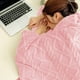 thumbnail image 4 of Manta de lana, suave para la siesta en la oficina y el sofá, 1 manta grande para estudiantes, dormitorios y uso doméstico, lavable a máquina para un cuidado fácil, manta acogedora para, 4 of 8
