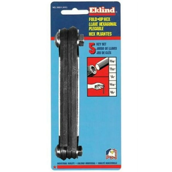 Eklind Tool  #51 3-16-3-8 Size Fold-Up Hex Key Set