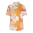 thumbnail image 4 of Birdeem Blouse Décontractée à Manches Courtes Imprimée Florale Col en V pour Femmes, 4 of 6