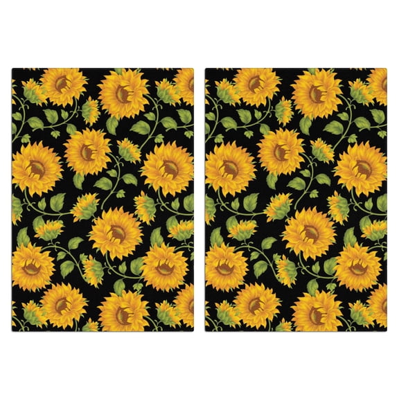 2 Pcs Funny Kitchen Towels,Sunflower Microfiber Dish Towels,Kitchen Tea Towels,Kitchen Towel Set (18" X 26")