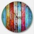 thumbnail image 1 of Designart 'Vintage Wooden Pattern ' Farmhouse wall clock, 1 of 6
