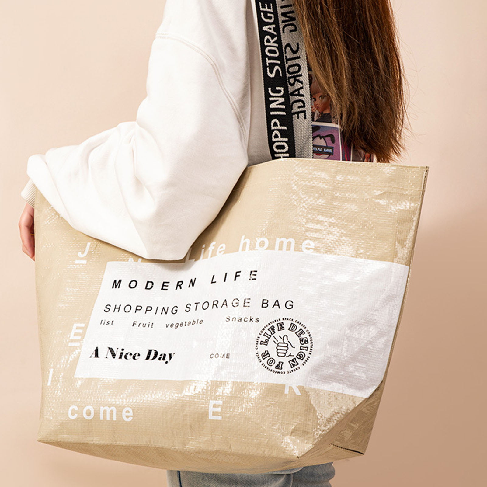 Reusable Shopping Bag Foldable Tote Grocery Bag Eco Storage Handbag Pouch Purse 