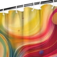 thumbnail image 3 of Colorful Tie Dye Flow Ball Pattern Shower Curtain 36"x72" ,Bathroom Decorative Shower Curtains Set with 12 Hooks,Modern Waterproof Washable Shower Curtain, 3 of 6