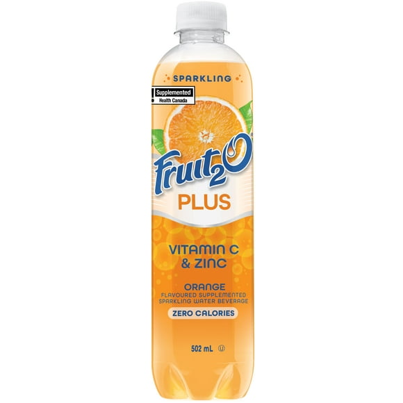 FRUIT2O PLUS SPKLNG Orange Vit C, 502 ML