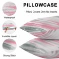 thumbnail image 5 of Pink Grey Ombre Throw Pillow Covers 20x20 Inch Set of 2, Abstract Art Oil Painting Modern Waterproof Outdoor Pillow Covers, Decorative Cushion Pillowcases for Couch, Sofa, Bed, Garden, Patio, 5 of 9