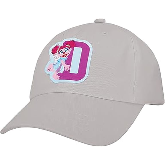 Sesame Street Elmo & Abby Kids Toddler Cap with Initial, Toddler Boys Hat, Youth Girl Baseball Cap, Cute Toddler Baseball Cap