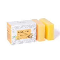 2-Pack Kojic Acid and Turmeric Soaps, Turmeric Soap for Spots Remover, Honey Lemon Turmerics Kojic Soap Bar for Face and Body, Evens Skin Tone Deep Cleansing Moisturizing