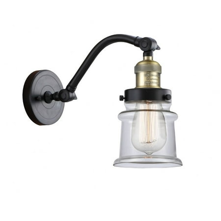 

515-1W-BAB-G182S-Innovations Lighting-Canton - 1 Light Wall Sconce In Industrial Style-11.5 Inches Tall and 6.5 Inches Wide-Black Antique Brass