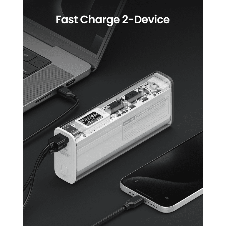 SHARGEEK 140 Power Bank, 140W Output 20000mAh Portable Charger
