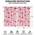 thumbnail image 2 of Nursery Curtains Boys Girls Kids Red Fruit Cherry Print Pattern Window Drapes for Living Bedroom Playroom Room Decor Rod Pocket 42x63Inch 2 Panels, 2 of 2